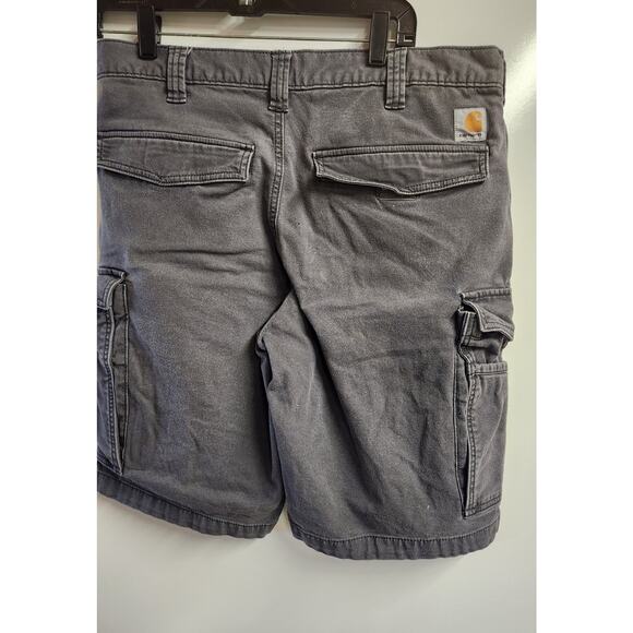 Carhartt Force Broxton Men’s Dark Gray Relaxed Fit Cargo Shorts Size 34 - Picture 2 of 5